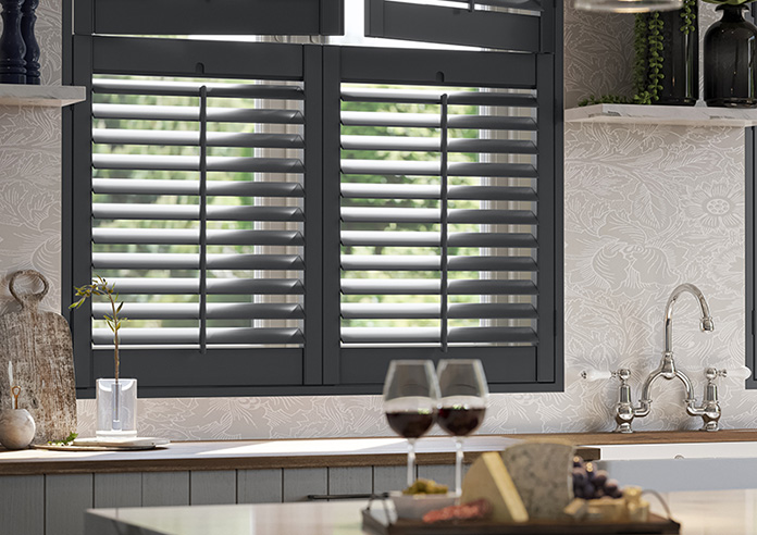 Kensington, Shadow Grey - Tier on Tier Plantation Shutter - Image 5